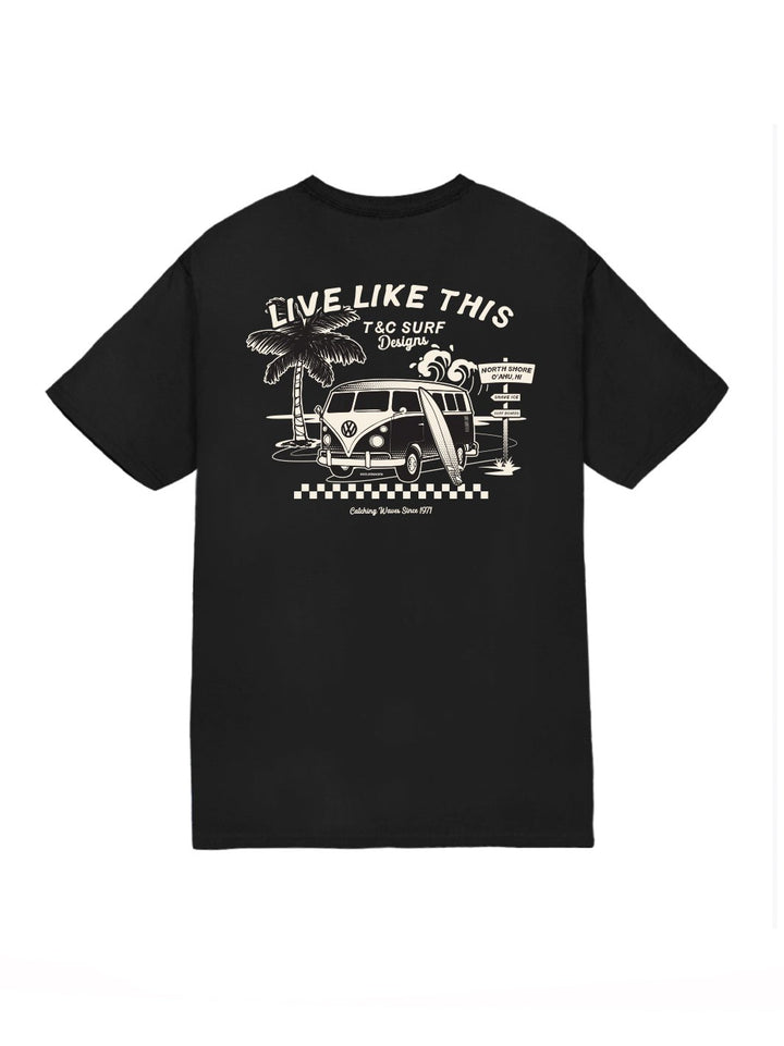 T&C Surf Designs Dine and Dash Volkswagen® Jersey Tee, Black / S