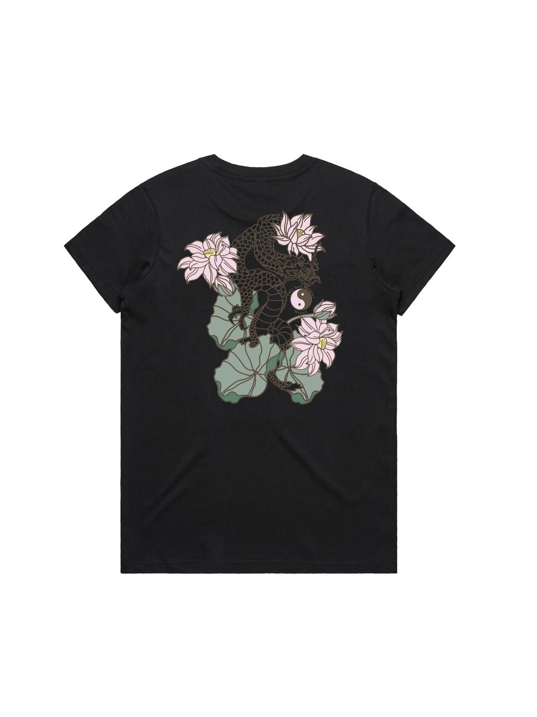T&C Surf Designs Lotus Dragon Maple Tee, Black / S