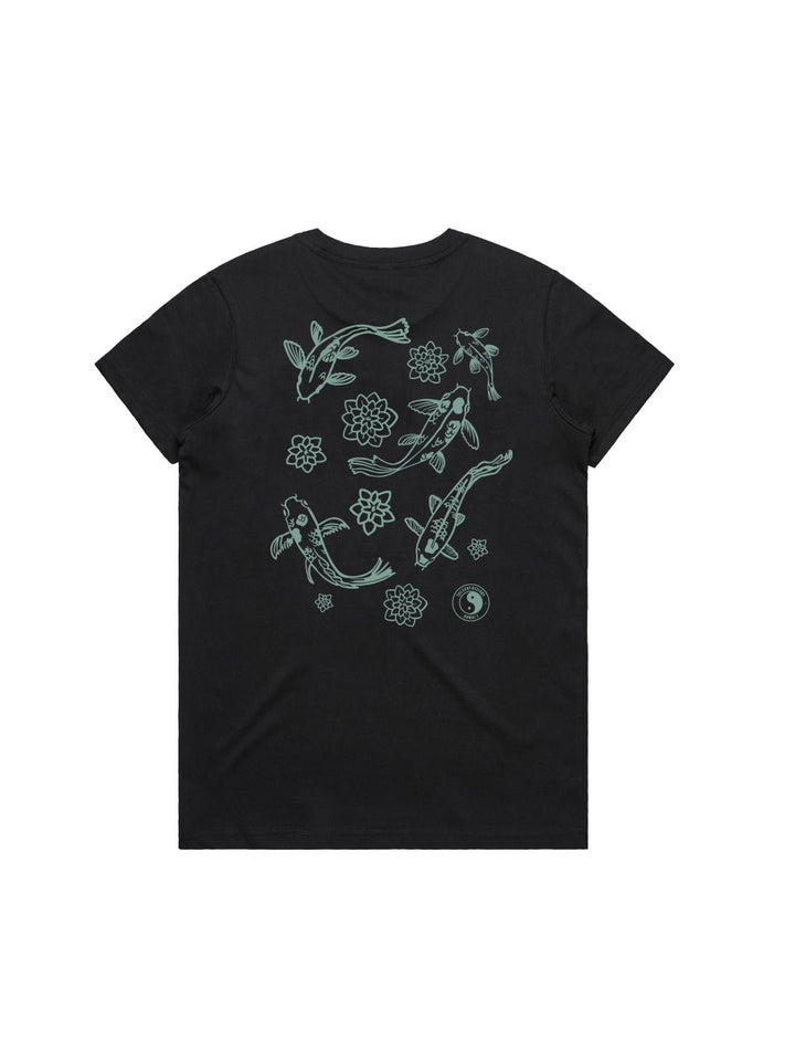 T&C Surf Designs Moonlit Koi Maple Tee, Black / XS