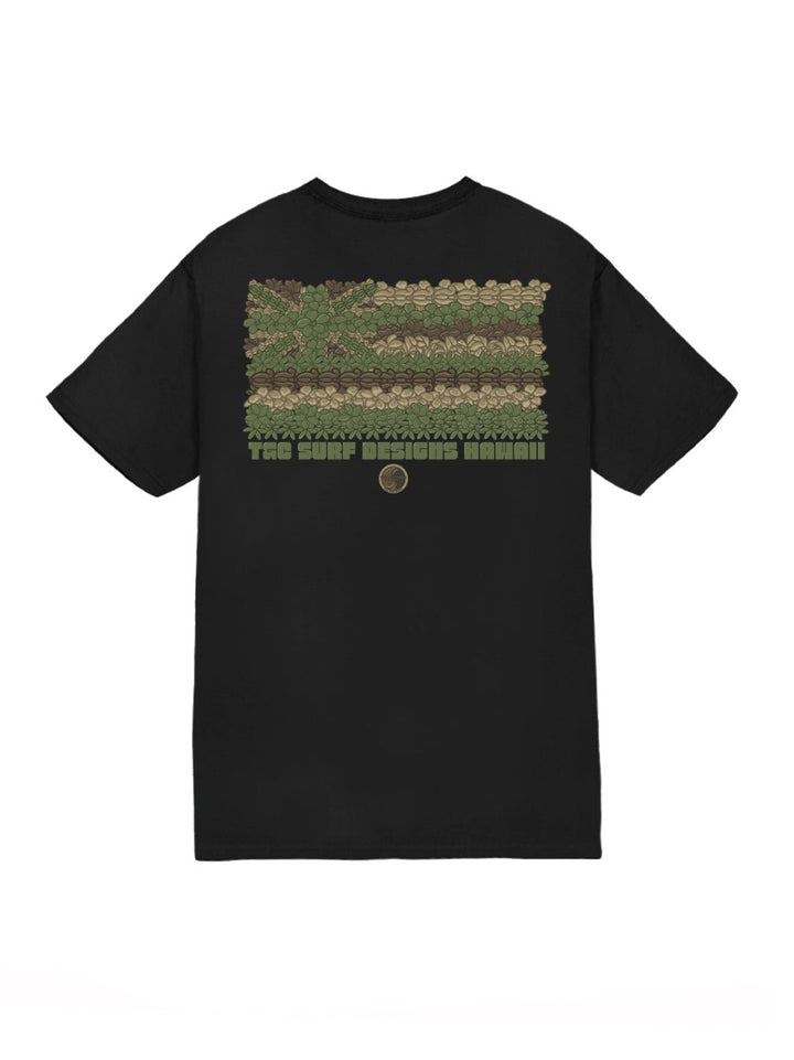 T&C Surf Designs Hawaii Hae Flowers Jersey Tee, Black / S