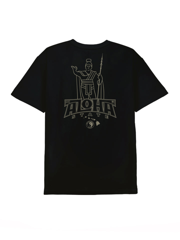 T&C Surf Designs Lined Kam Aloha Tee, Black / S