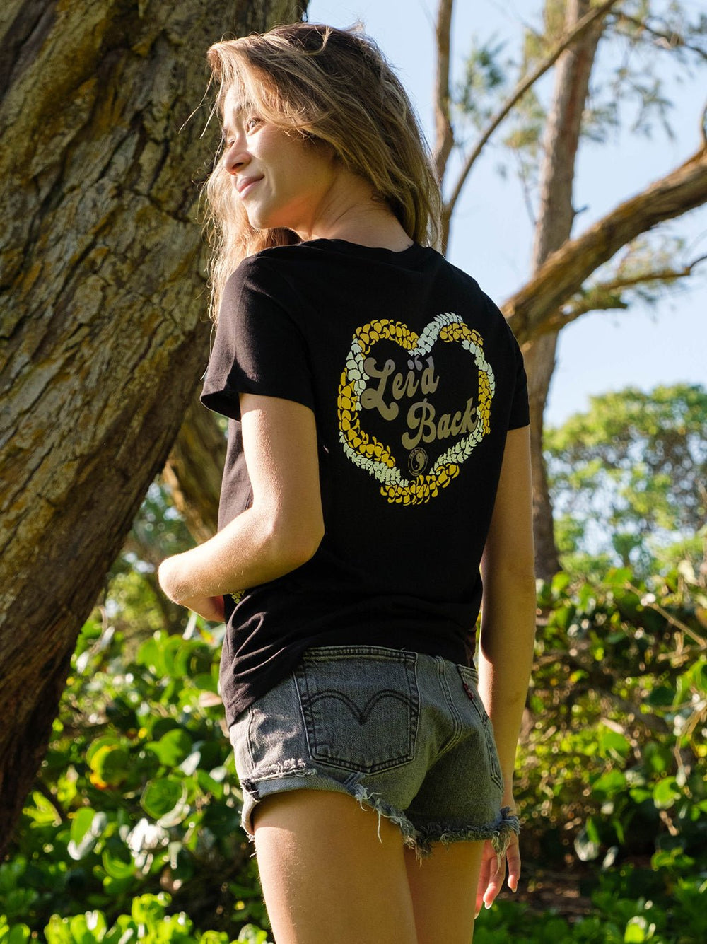 T&C Surf Designs Lei'd Back Maple Tee,