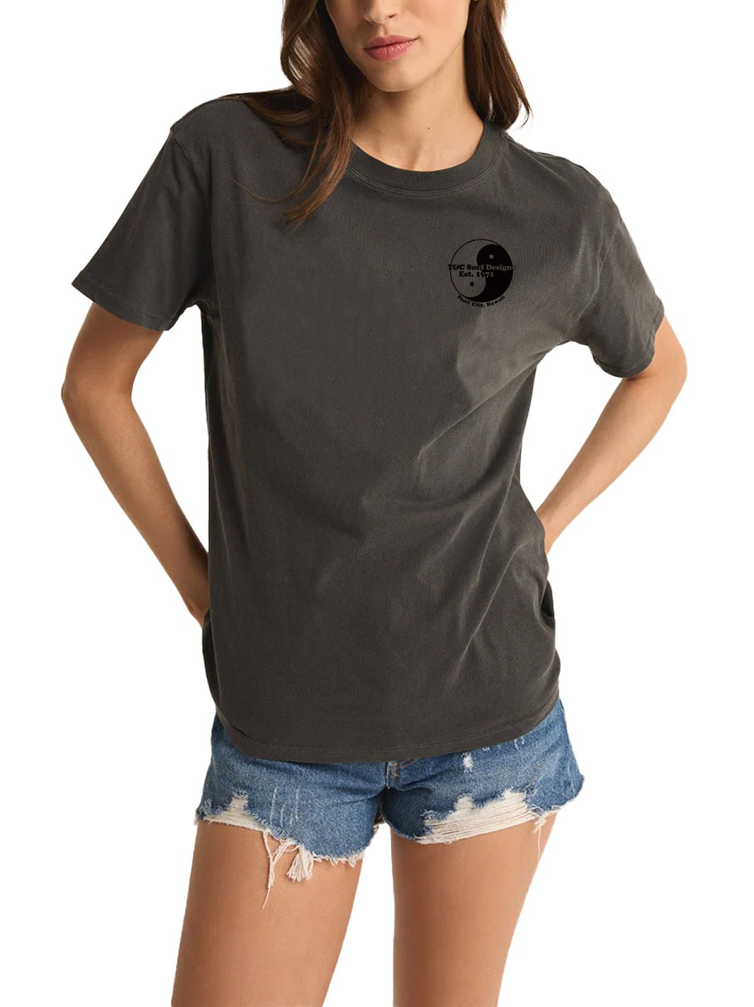 Black Pearl Logo Boyfriend Tee - T&C Surf Designs