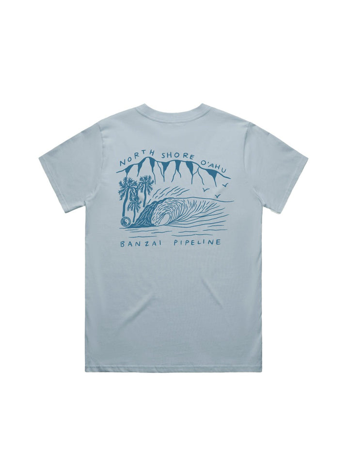 T&C Surf Designs North Shore Banzai Classic Tee, Blue Fog / S