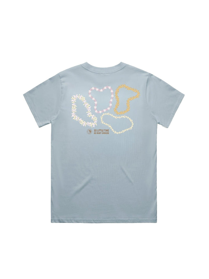 T&C Surf Designs More Lei Classic Tee, Blue Fog / XS
