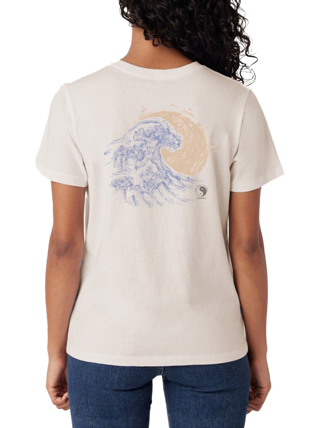 T&C Surf Designs Sumie Hokusai Classic Tee, Bone / S
