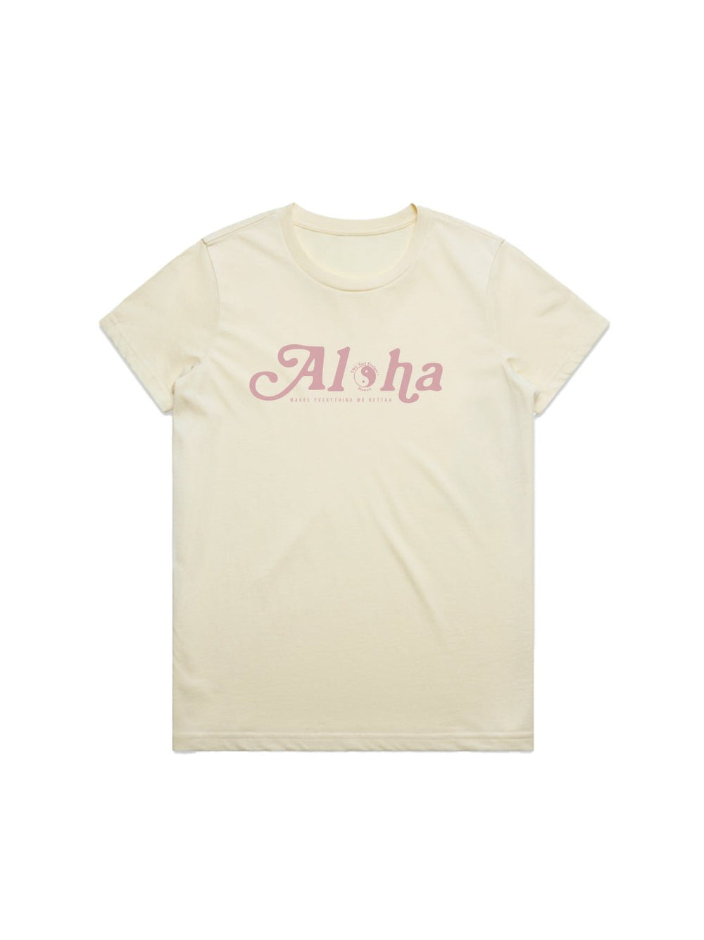 T&C Surf Designs Straight Aloha Maple Tee, Butter / XS