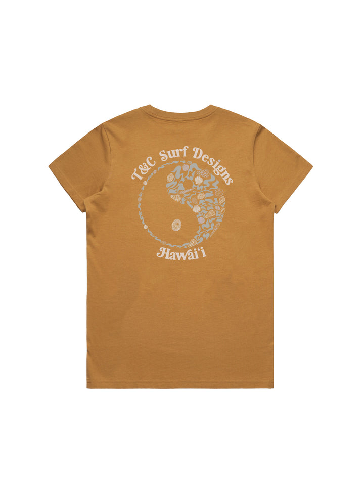T&C Surf Designs Pupu Logo Maple Tee, Camel / S