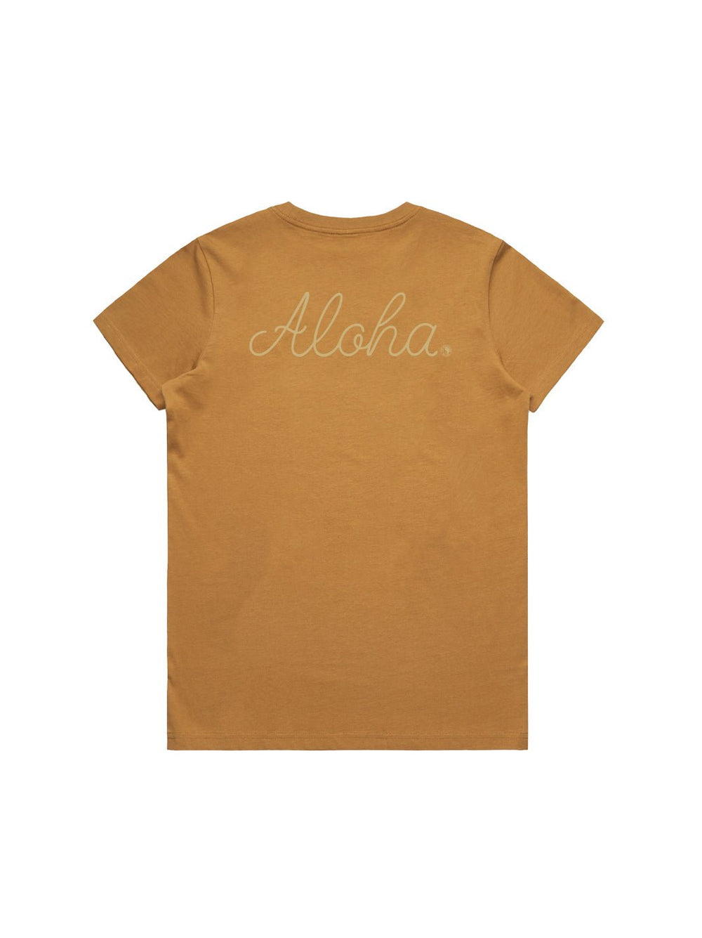 Cursive Aloha Puff Maple Tee - T&C Surf Designs