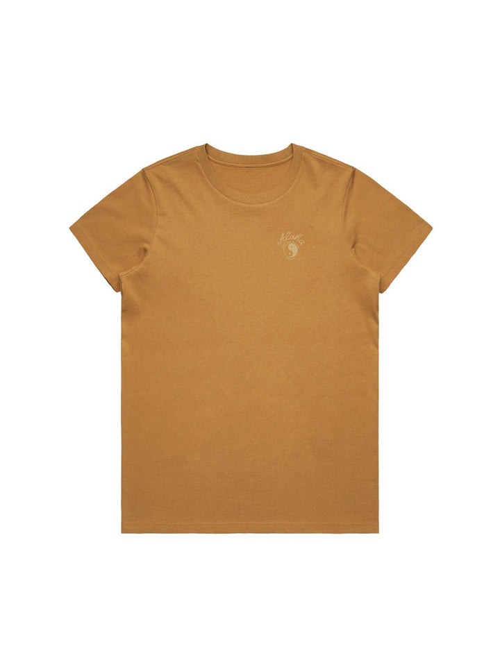 Cursive Aloha Puff Maple Tee - T&C Surf Designs