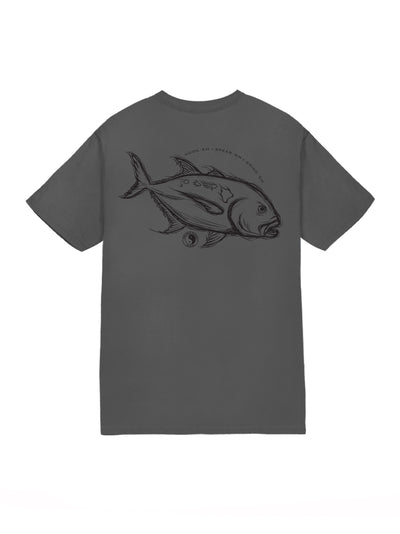 T&C Surf Designs T&C Surf Hook Em Ulua Jersey Tee, Charcoal / S