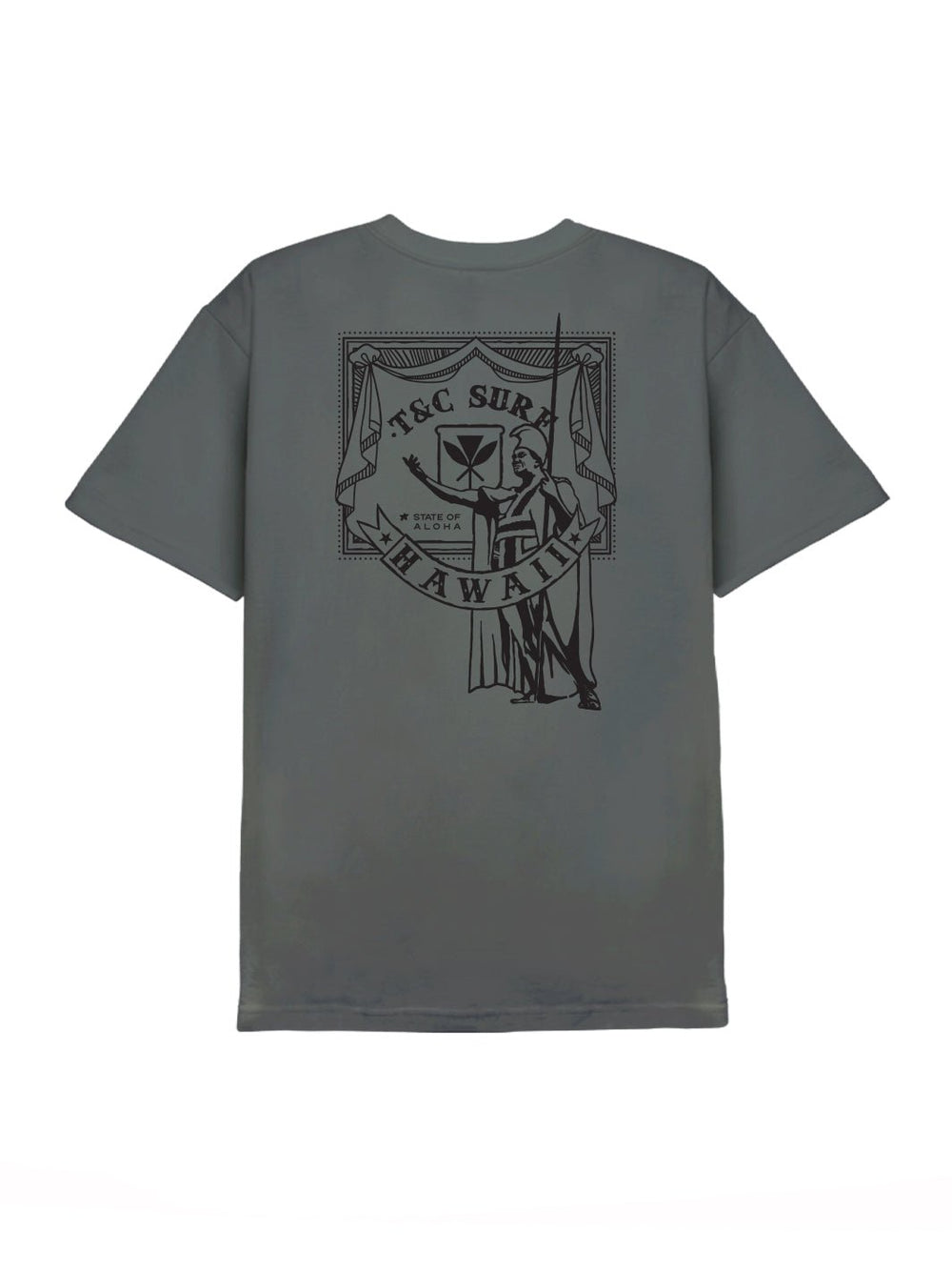 T&C Surf Designs Kam Stamp 2 Tee, Charcoal / S