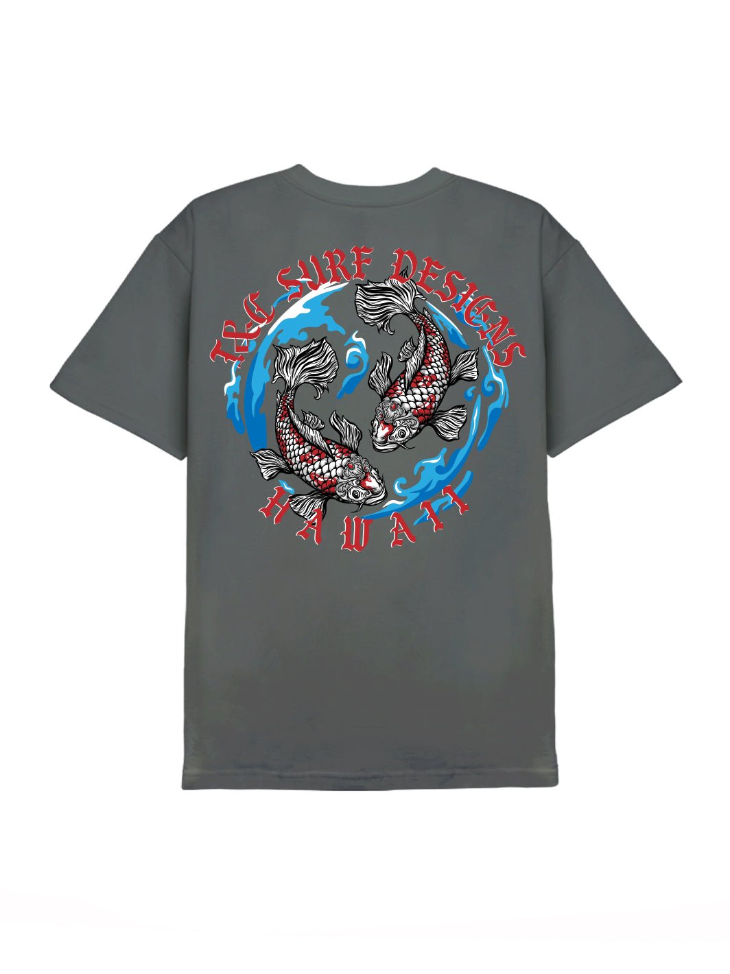 T&C Surf Designs Koi Royalty Tee, Charcoal / S