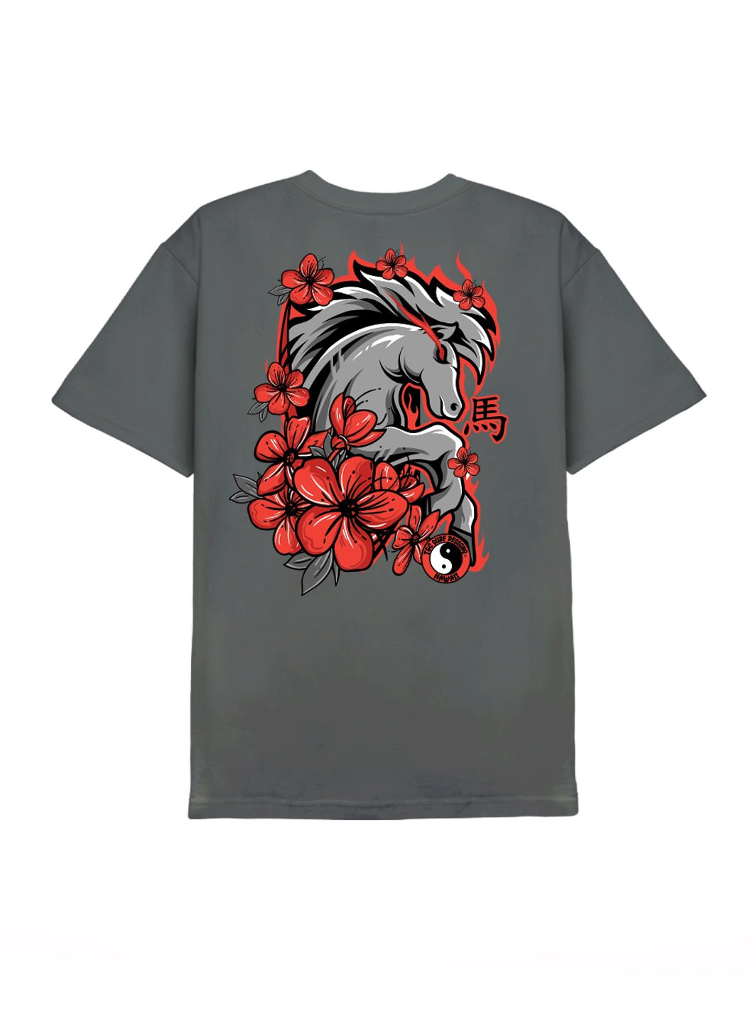 T&C Surf Designs Year Of The Horse Tee, Charcoal / S