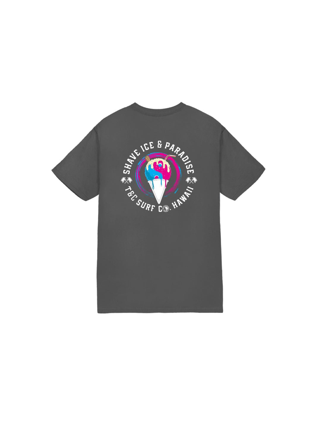 T&C Surf Designs Kids Shave Ice and Paradise Tee, Charcoal / XS