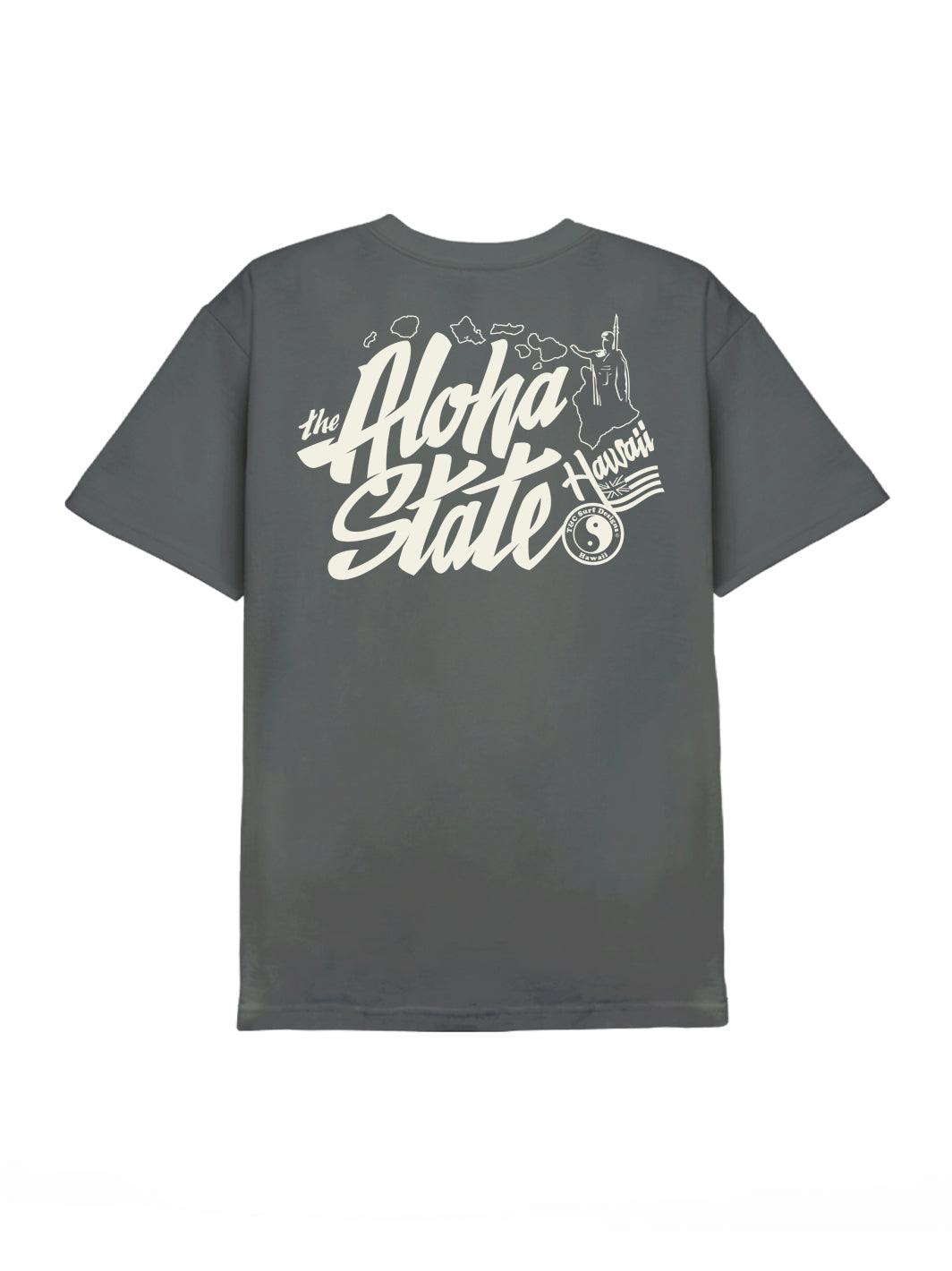 T&C Surf Designs T&C Surf Aloha State Script Tee, S / Charcoal