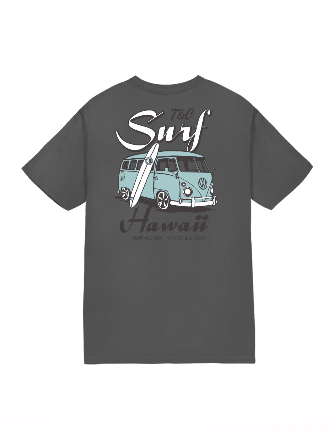 T&C Surf Designs Shoot Da Cruise Volkswagen® Jersey Tee, Charcoal / S