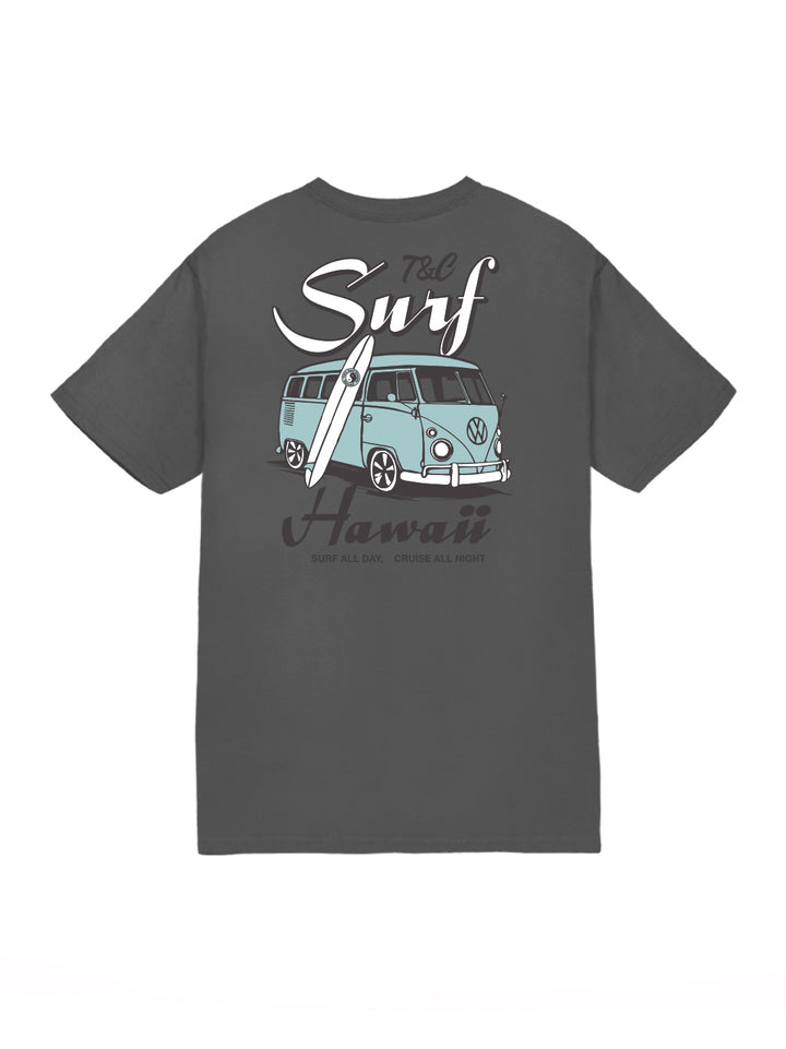 T&C Surf Designs Shoot Da Cruise Volkswagen® Jersey Tee, Charcoal / S