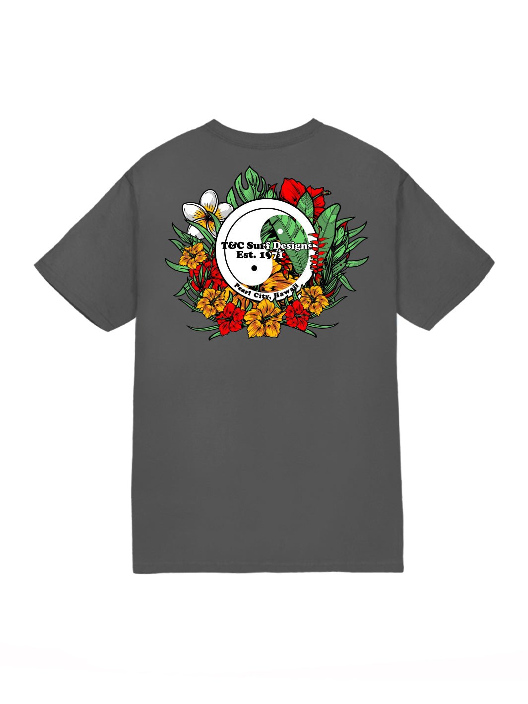 T&C Surf Designs Tropical Jersey Tee, Charcoal / S