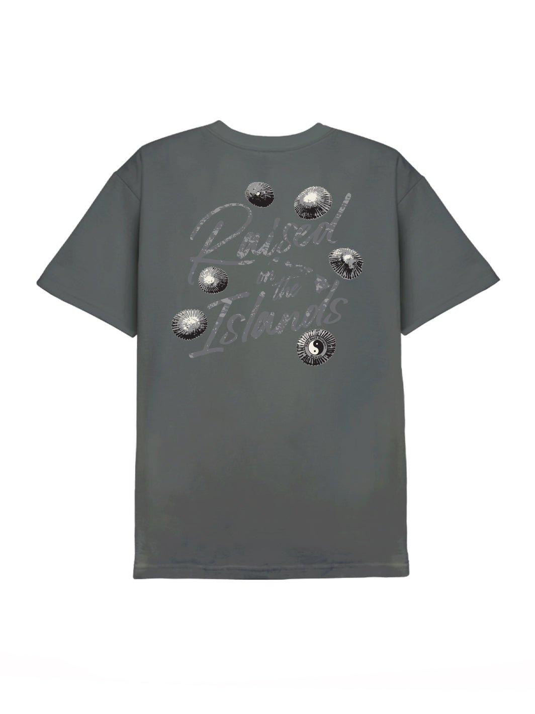 T&C Surf Designs Raised On Opihi Tee, Charcoal / S