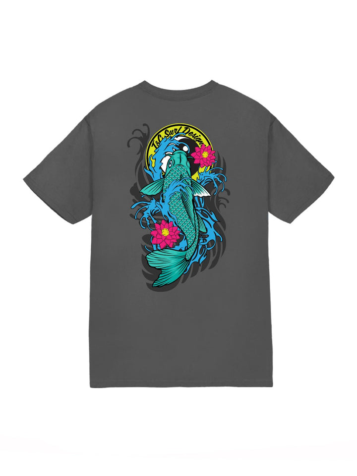 T&C Surf Designs Koi Love Tee, Charcoal / S