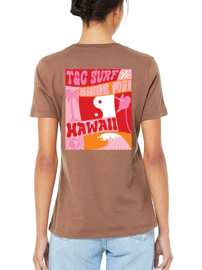T&C Surf Designs T&C Surf Groovy Relax Tee, S / Chestnut