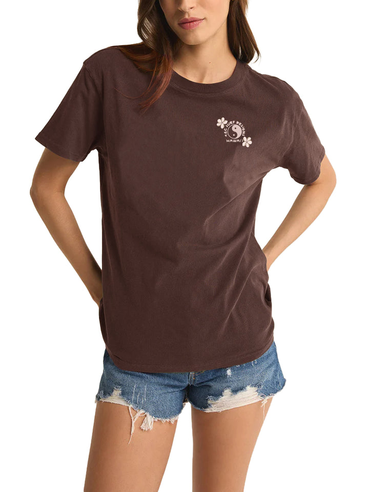 T&C Surf Designs Plumeria Oval Boyfriend Tee,