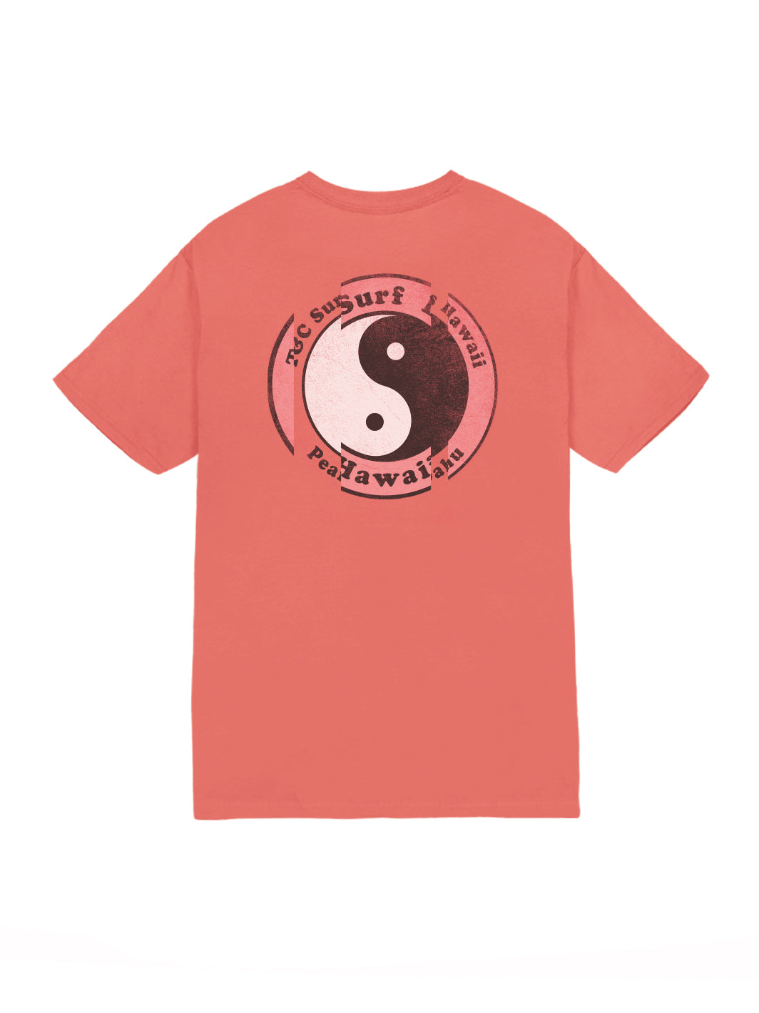 T&C Surf Designs Split Jersey Tee, Coral / S