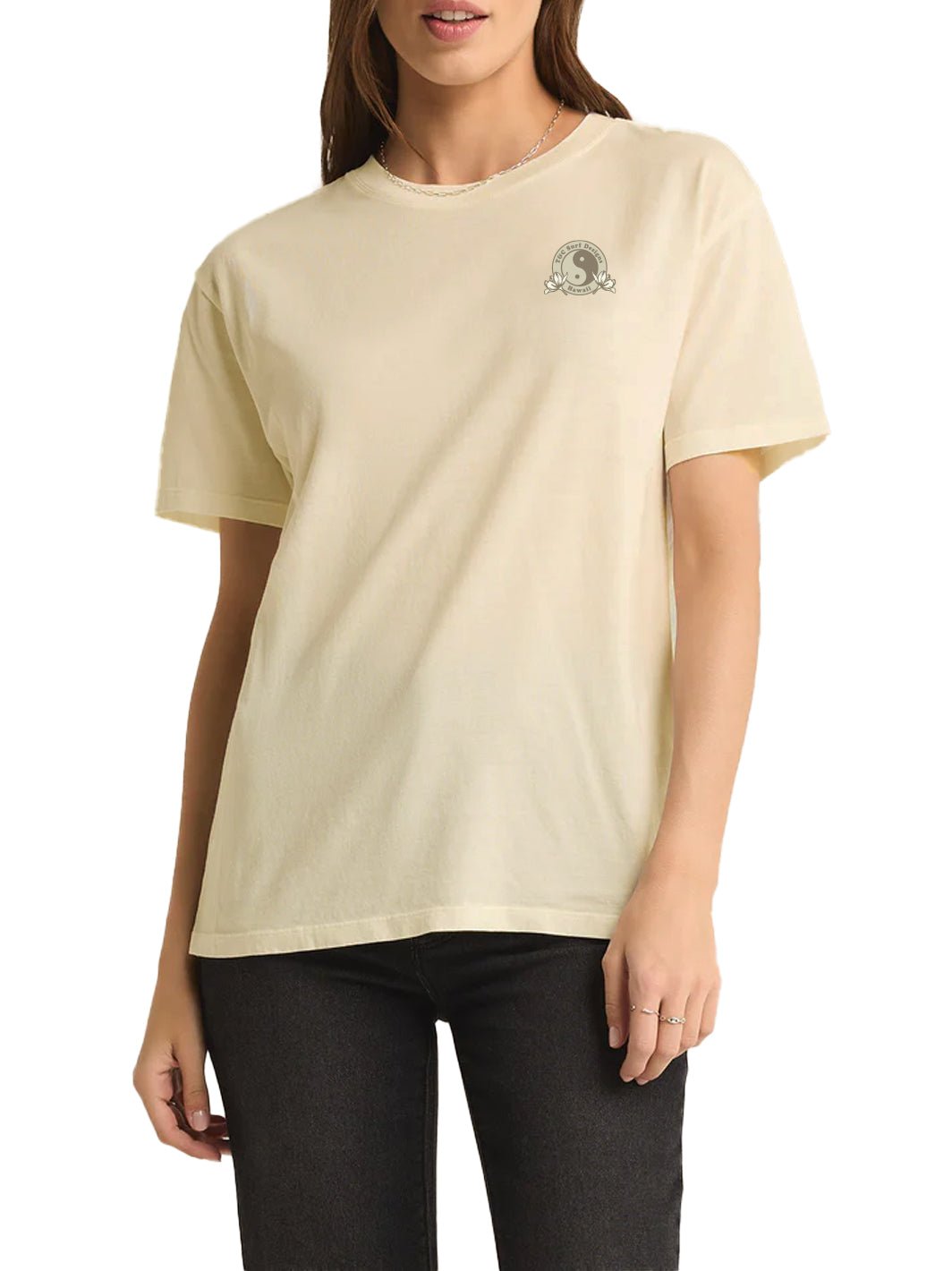 T&C Surf Designs Ti Pikake Lei Boyfriend Tee,