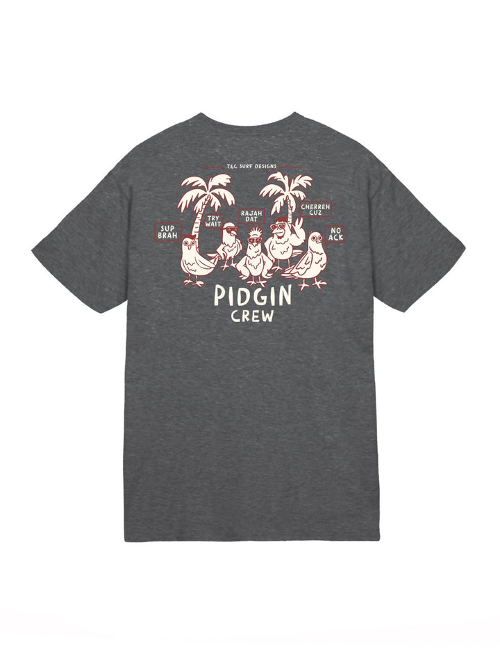 T&C Surf Designs Pidgin Crew Jersey Tee, Dark Heather / S