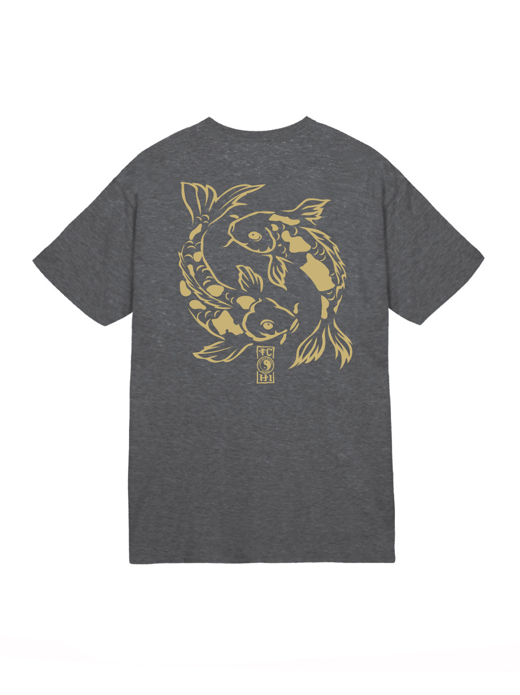 T&C Surf Designs Penned Koi Jersey Tee, Dark Heather / S