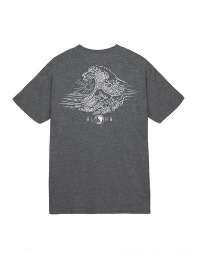 T&C Surf Designs T&C Surf Simple Hokusai Jersey Tee, Dark Heather / S