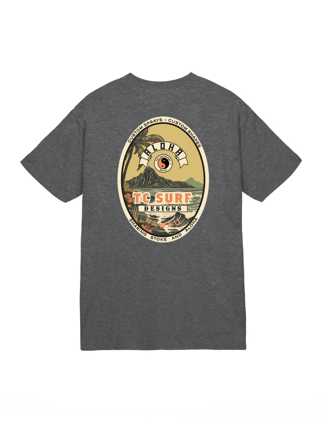 T&C Surf Designs Eastside Brew Jersey Tee, Dark Heather / S