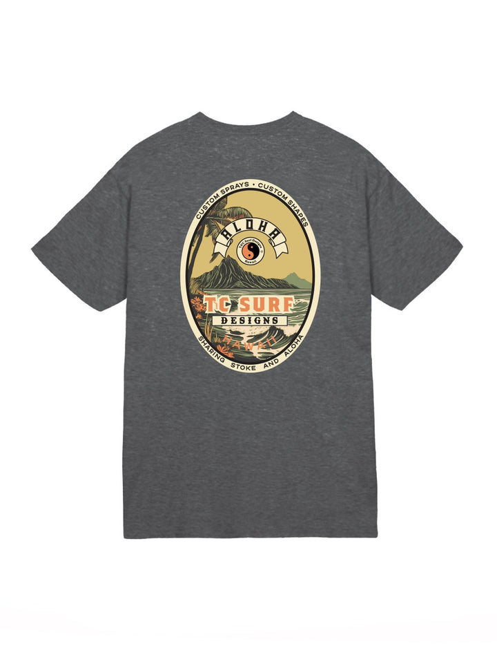 T&C Surf Designs Eastside Brew Jersey Tee, Dark Heather / S