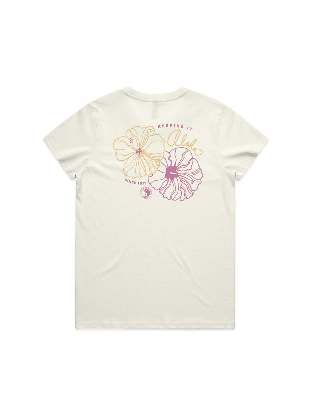 T&C Surf Designs Keeping It Aloha Maple Tee, Ecru / XS