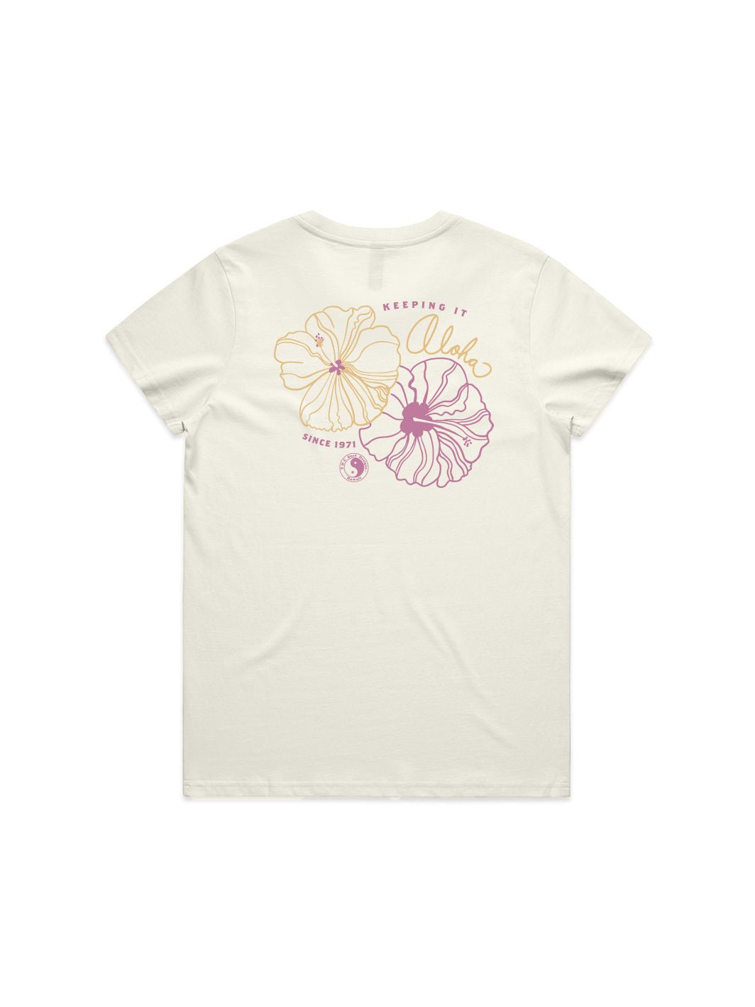 T&C Surf Designs Keeping It Aloha Maple Tee, Ecru / XS
