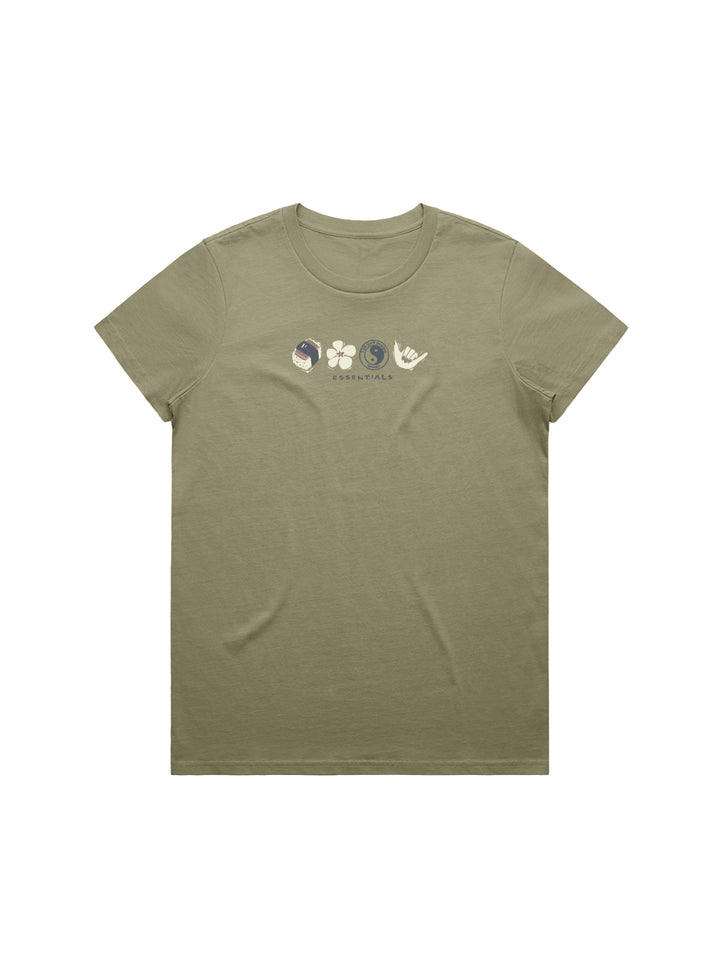 T&C Surf Designs Essentials Maple Tee, Eucalyptus / XS