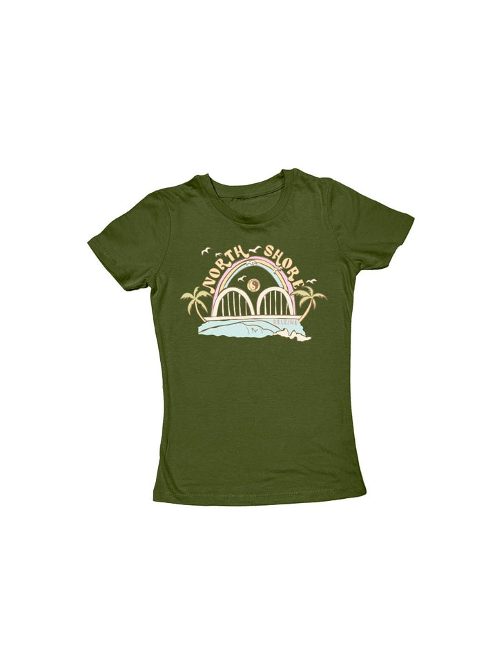 T&C Surf Designs Girls NS Days Jersey Tee, Military Green / XS