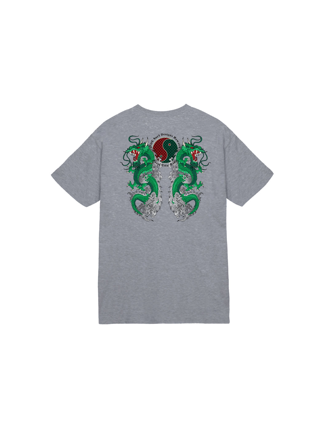 T&C Surf Designs Kids Double Dragon Tee, Graphite Heather / XS