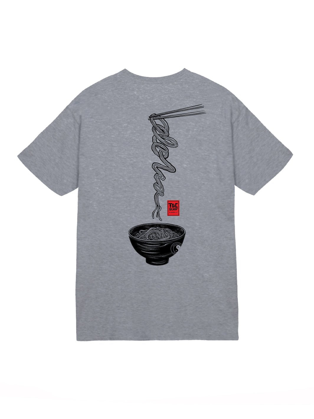 T&C Surf Designs Aloha Saimin Jersey Tee, Graphite / S