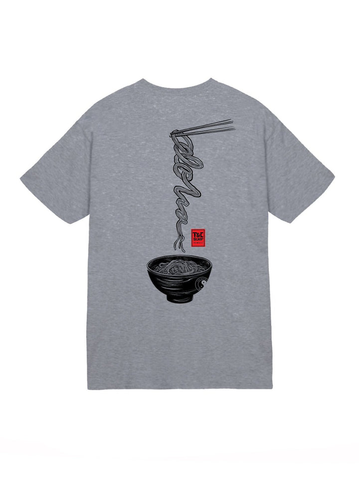 T&C Surf Designs Aloha Saimin Jersey Tee, Graphite / S