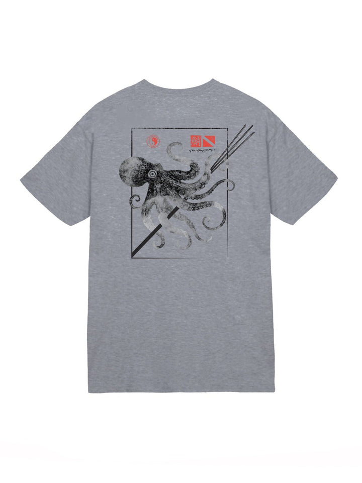 T&C Surf Designs Tako Print Jersey Tee, Graphite / S