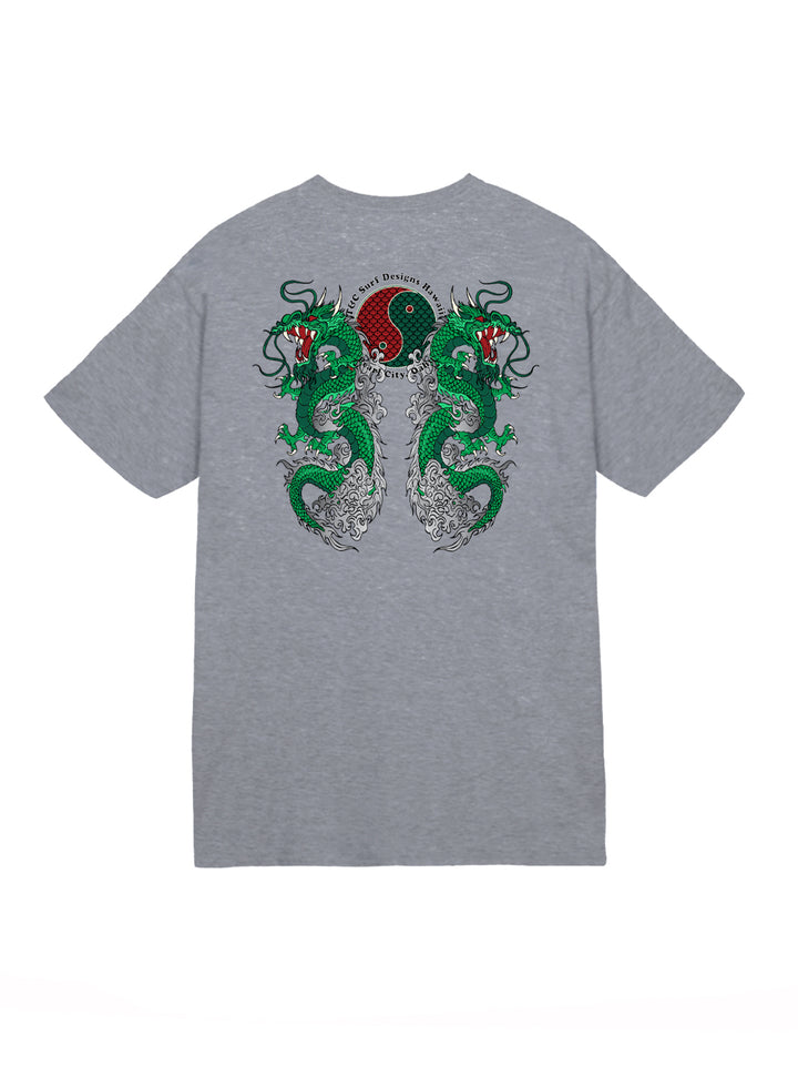 T&C Surf Designs Double Dragon Jersey Tee, Graphite / S