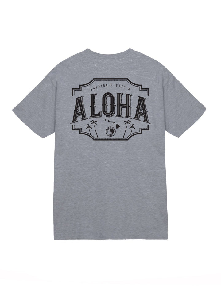 T&C Surf Designs Vintage Aloha Shield Jersey Tee, Graphite / S