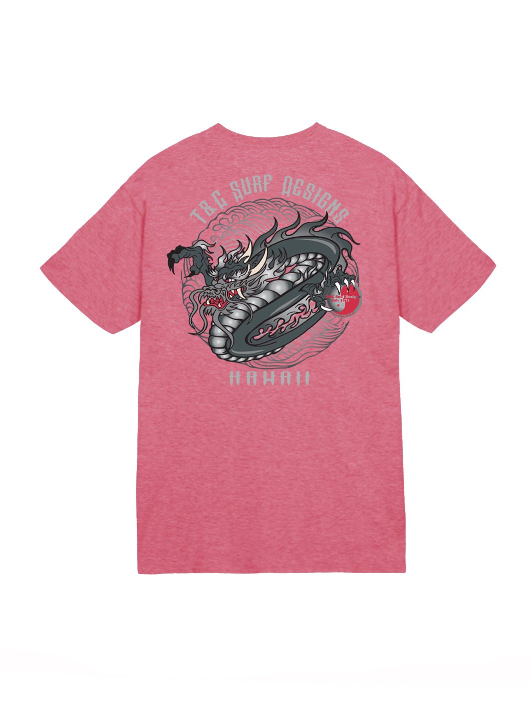 T&C Surf Designs T&C Surf Year of the Dragon Jersey Tee, Heather Cardinal / S