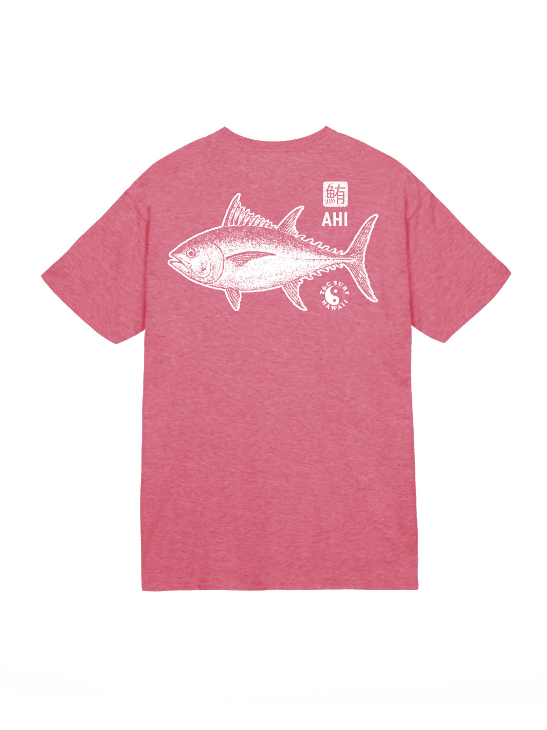 T&C Surf Designs Ahi Slab Jersey Tee, Heather Cardinal / S