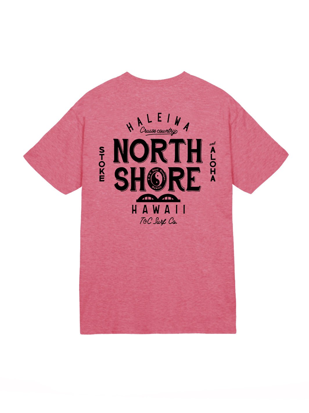 T&C Surf Designs North Side Jersey Tee, Heather Cardinal / S