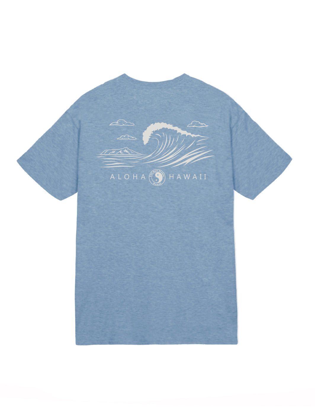 T&C Surf Designs Graphic Diamond Head Wave Jersey Tee, Heather Indigo / S