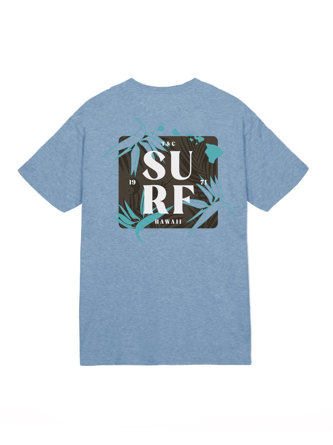 T&C Surf Designs Surf Periodically Jersey Tee, Heather Indigo / S