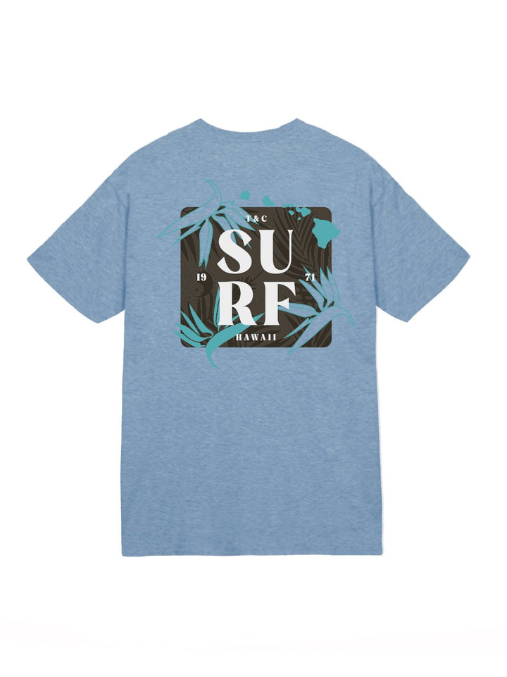 T&C Surf Designs Surf Periodically Jersey Tee, Heather Indigo / S